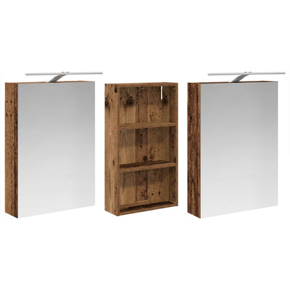 Set di Armadi da Bagno con lo scaffale 3 pcs 140 x 14,5 x 70 cm | homemem39