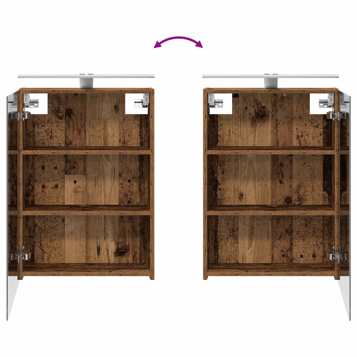 Set di Armadi da Bagno con lo scaffale 3 pcs 140 x 14,5 x 70 cm