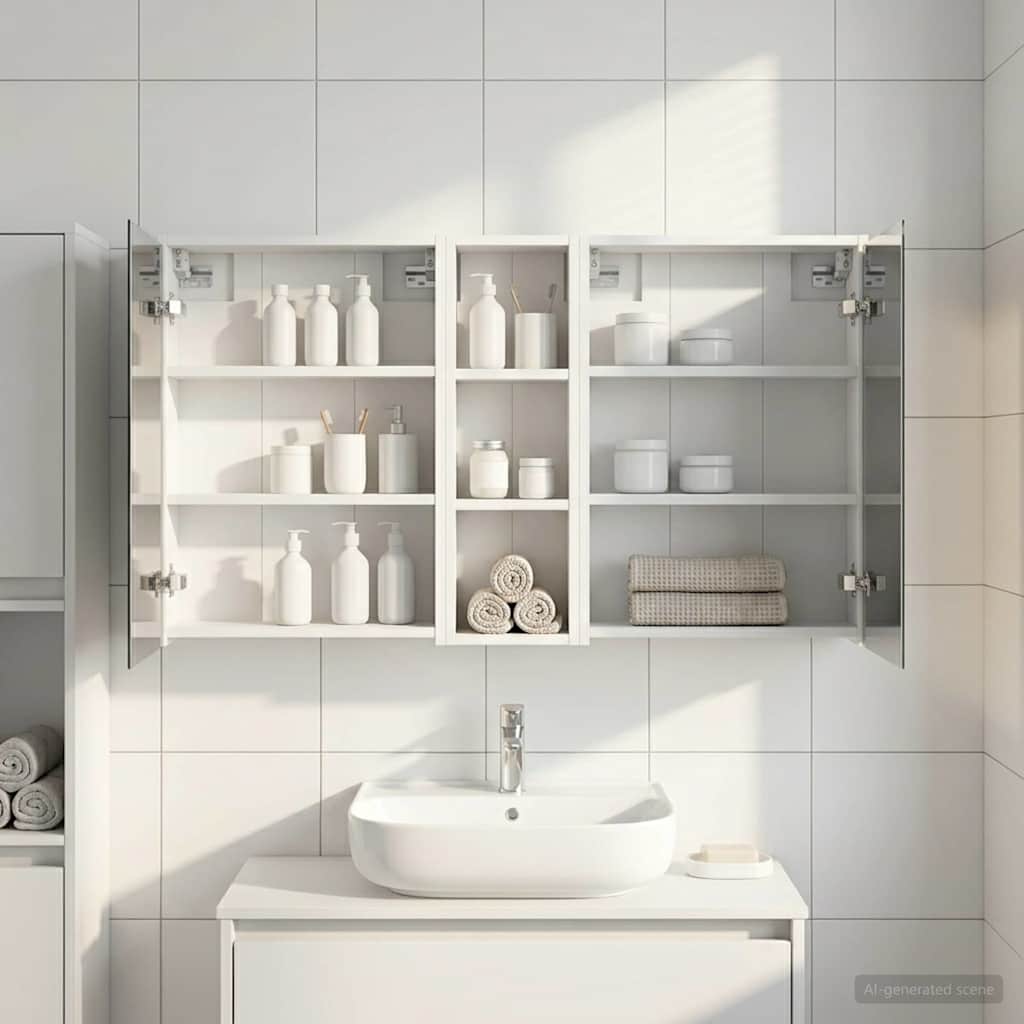 Set di Armadi da Bagno 3 pcs 106 x 16 x 62,5 cm | homemem39