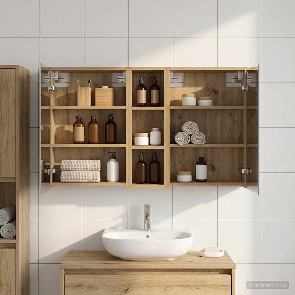 Set di Armadi da Bagno 3 pcs 106 x 16 x 62,5 cm | homemem39