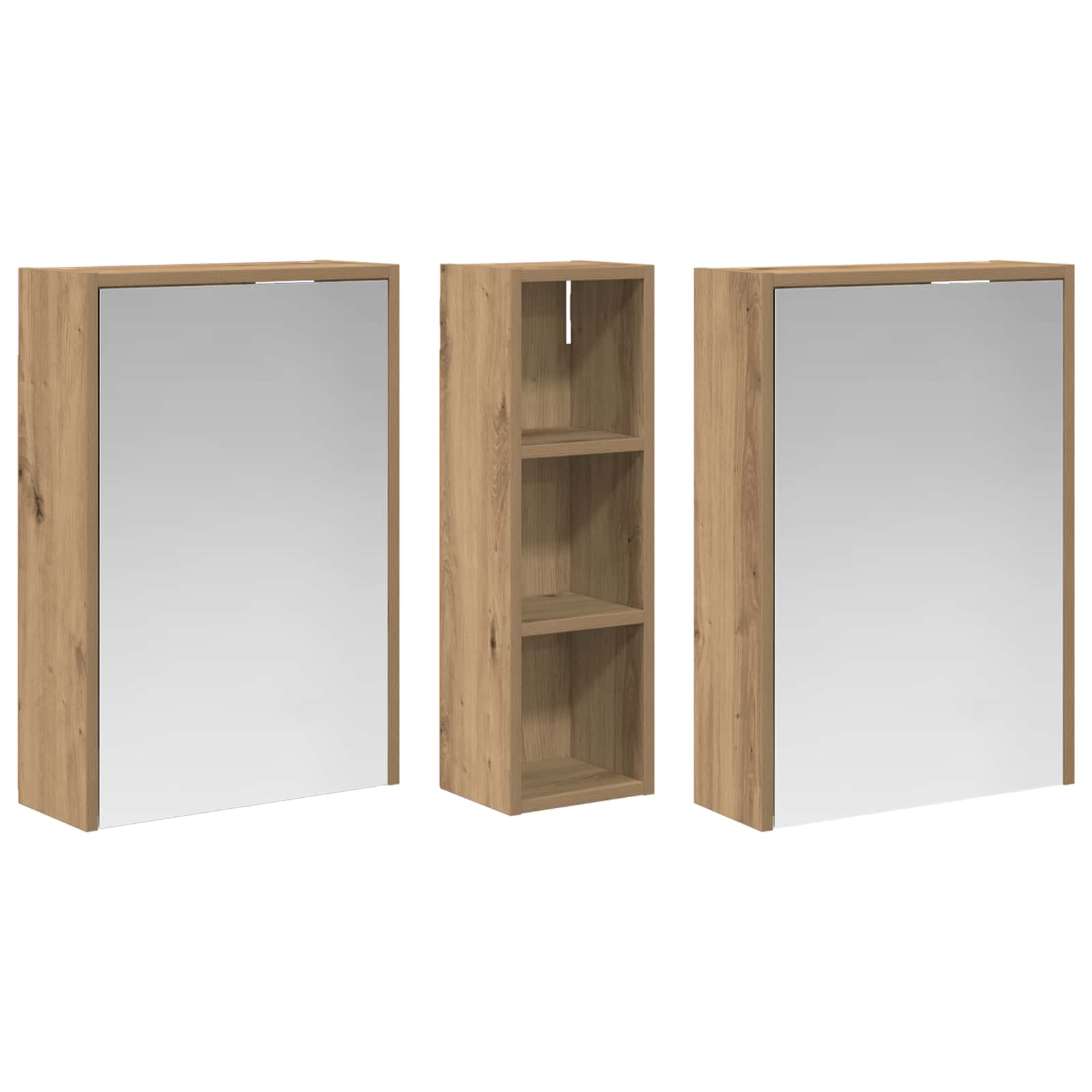 Set di Armadi da Bagno 3 pcs 106 x 16 x 62,5 cm | homemem39