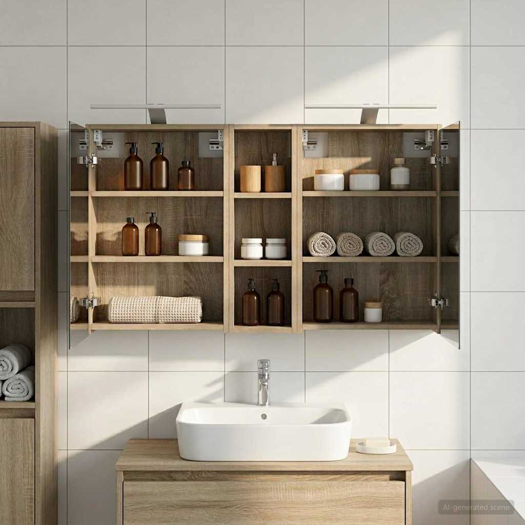 Set di Armadi da Bagno 3 pcs 106 x 16 x 62,5 cm