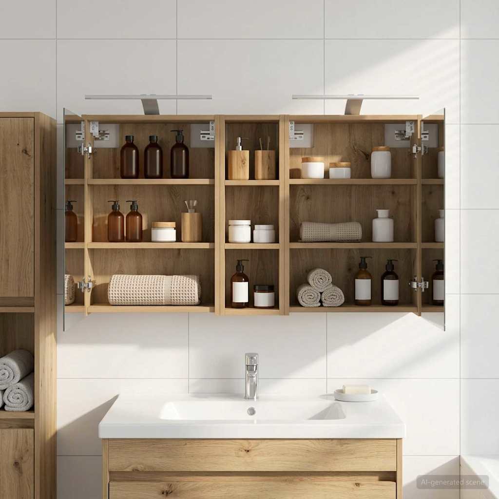 Set di Armadi da Bagno 3 pcs 106 x 16 x 62,5 cm | homemem39