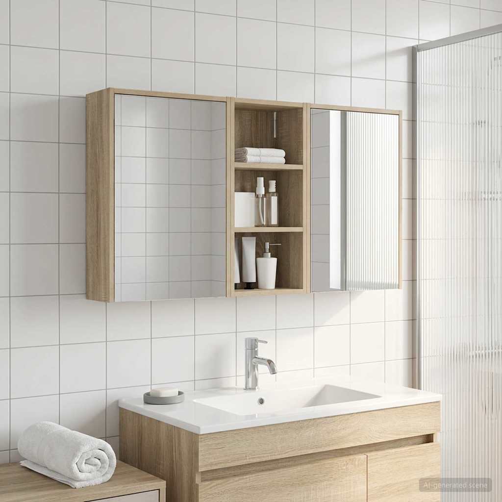 Set di Armadi da Bagno 3 pcs 116 x 16 x 62,5 cm | homemem39