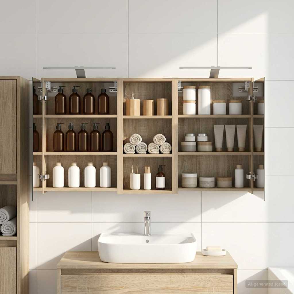 Set di Armadi da Bagno 3 pcs 116 x 16 x 62,5 cm | homemem39