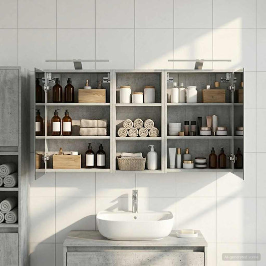Set di Armadi da Bagno 3 pcs 116 x 16 x 62,5 cm | homemem39