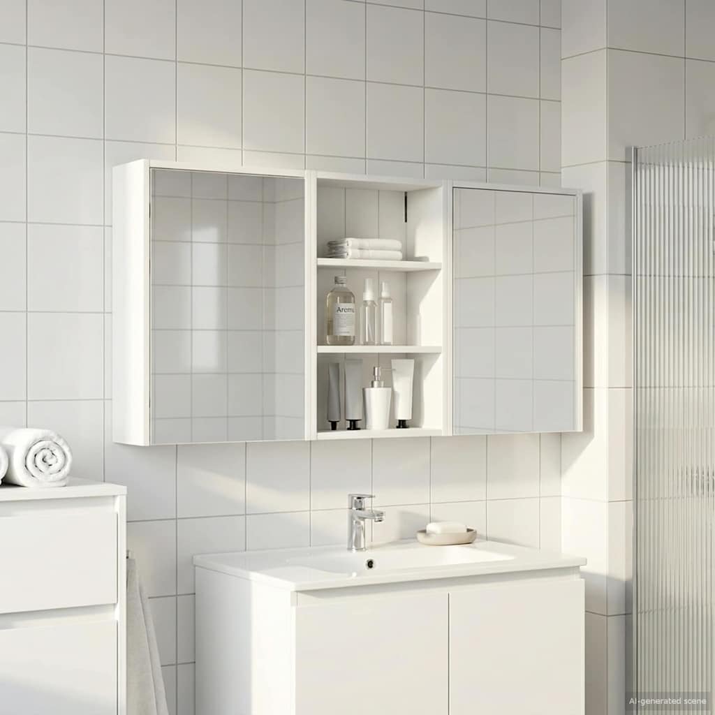 Set di Armadi da Bagno con lo scaffale 3 pcs 126 x 16 x 62.5 cm | homemem39