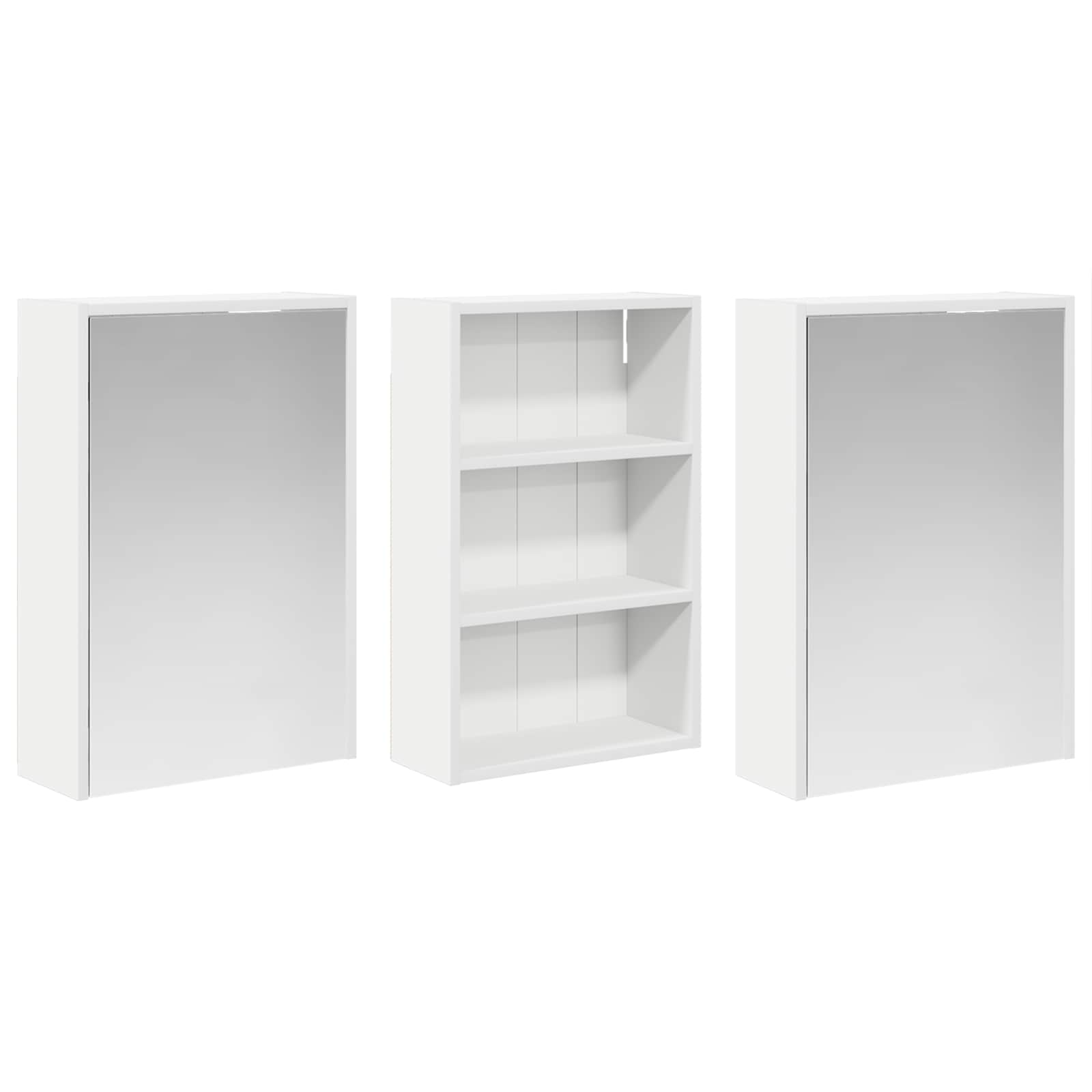 Set di Armadi da Bagno con lo scaffale 3 pcs 126 x 16 x 62.5 cm | homemem39