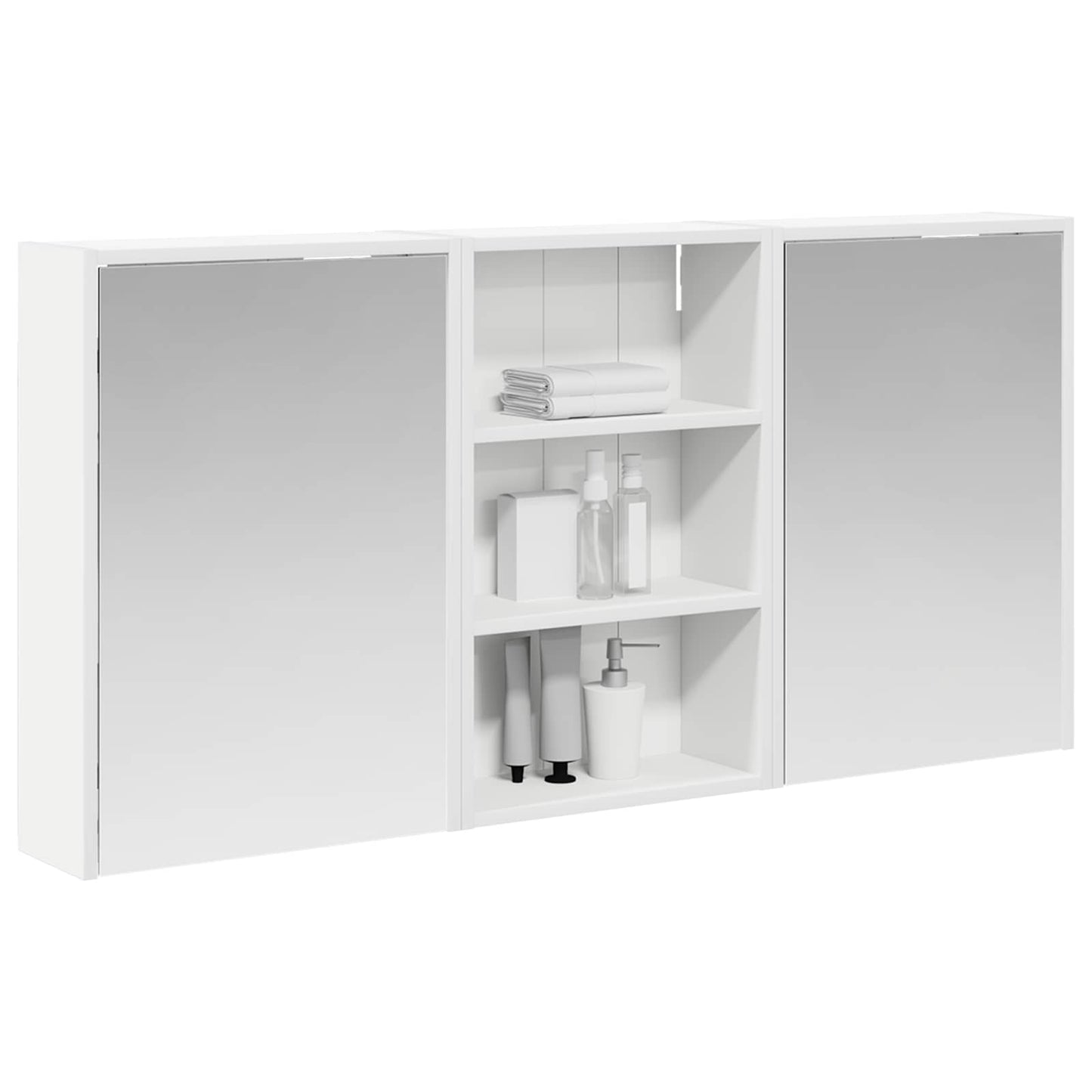 Set di Armadi da Bagno con lo scaffale 3 pcs 126 x 16 x 62.5 cm | homemem39