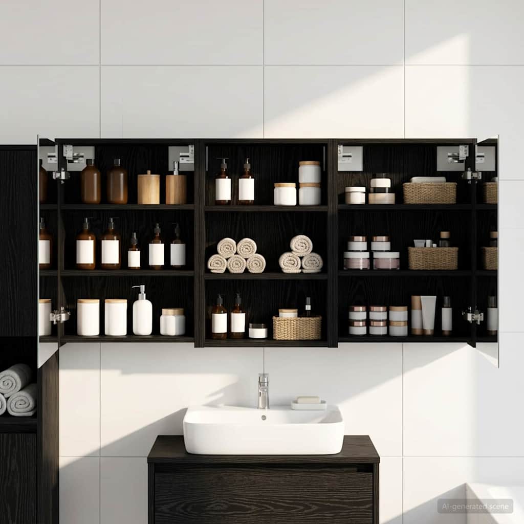 Set di Armadi da Bagno con lo scaffale 3 pcs 126 x 16 x 62.5 cm | homemem39
