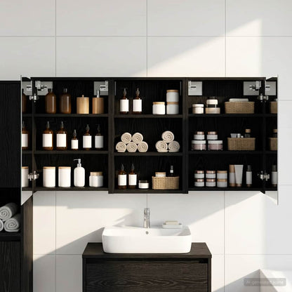 Set di Armadi da Bagno con lo scaffale 3 pcs 126 x 16 x 62.5 cm