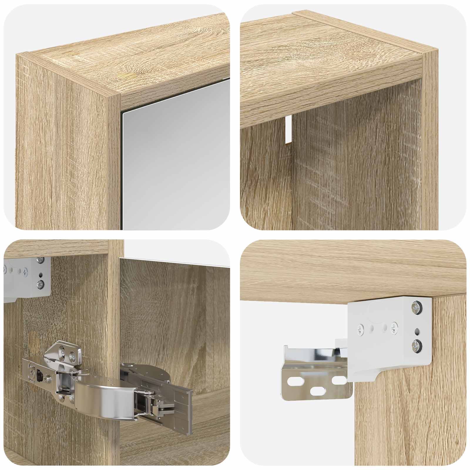 Set di Armadi da Bagno con lo scaffale 3 pcs 126 x 16 x 62.5 cm | homemem39