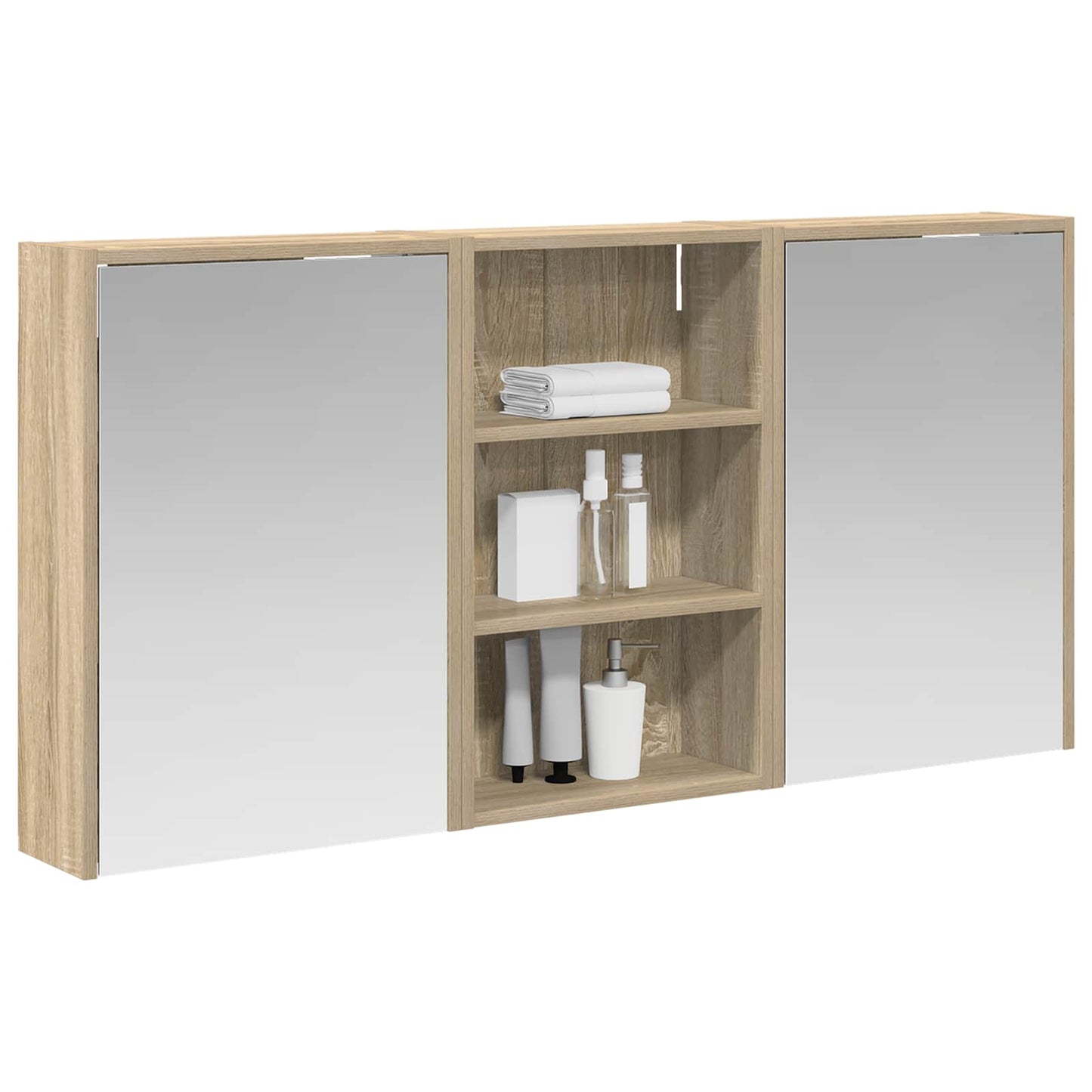 Set di Armadi da Bagno con lo scaffale 3 pcs 126 x 16 x 62.5 cm