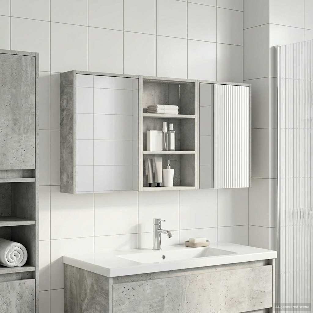Set di Armadi da Bagno con lo scaffale 3 pcs 126 x 16 x 62.5 cm | homemem39