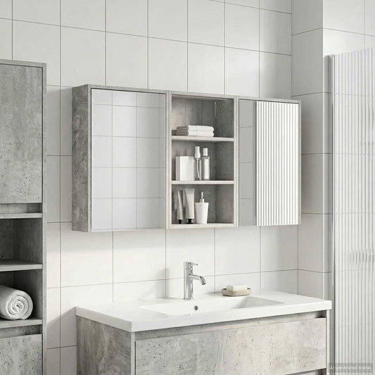 Set di Armadi da Bagno con lo scaffale 3 pcs 126 x 16 x 62.5 cm | homemem39