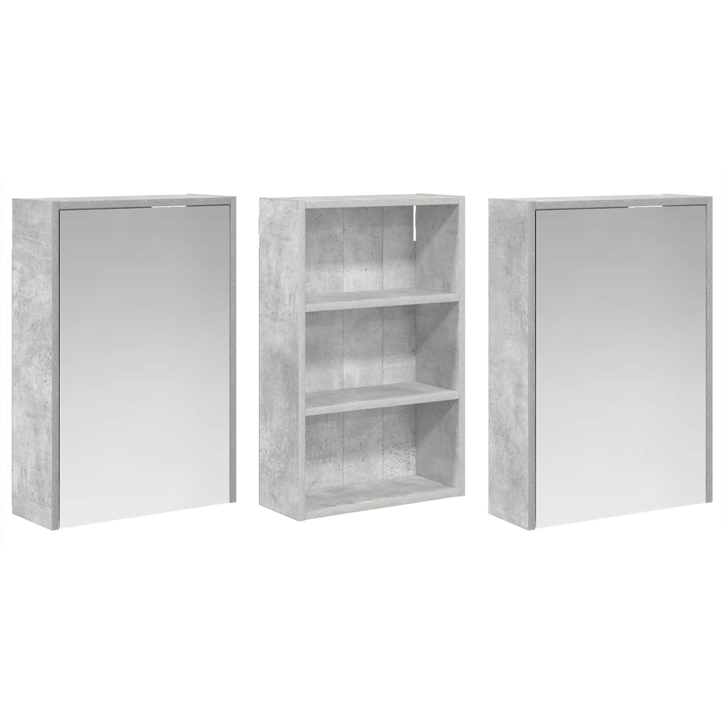 Set di Armadi da Bagno con lo scaffale 3 pcs 126 x 16 x 62.5 cm | homemem39