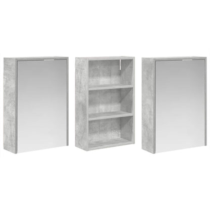 Set di Armadi da Bagno con lo scaffale 3 pcs 126 x 16 x 62.5 cm