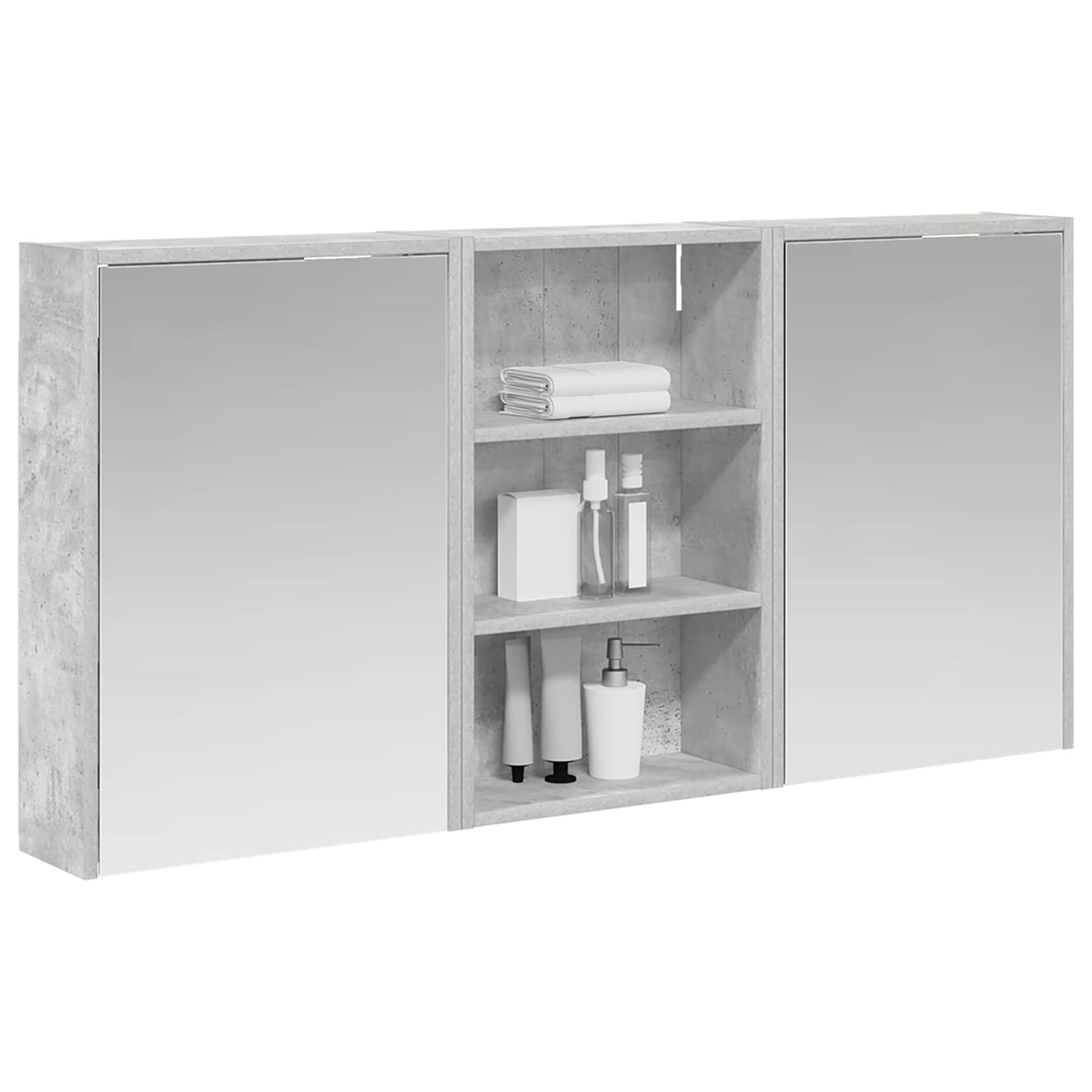 Set di Armadi da Bagno con lo scaffale 3 pcs 126 x 16 x 62.5 cm