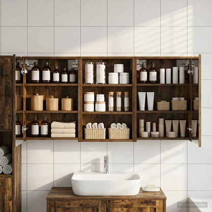 Set di Armadi da Bagno con lo scaffale 3 pcs 126 x 16 x 62.5 cm