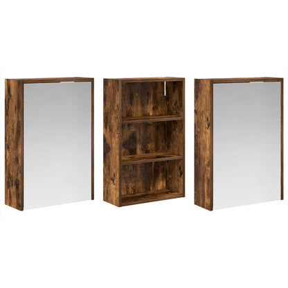 Set di Armadi da Bagno con lo scaffale 3 pcs 126 x 16 x 62.5 cm | homemem39