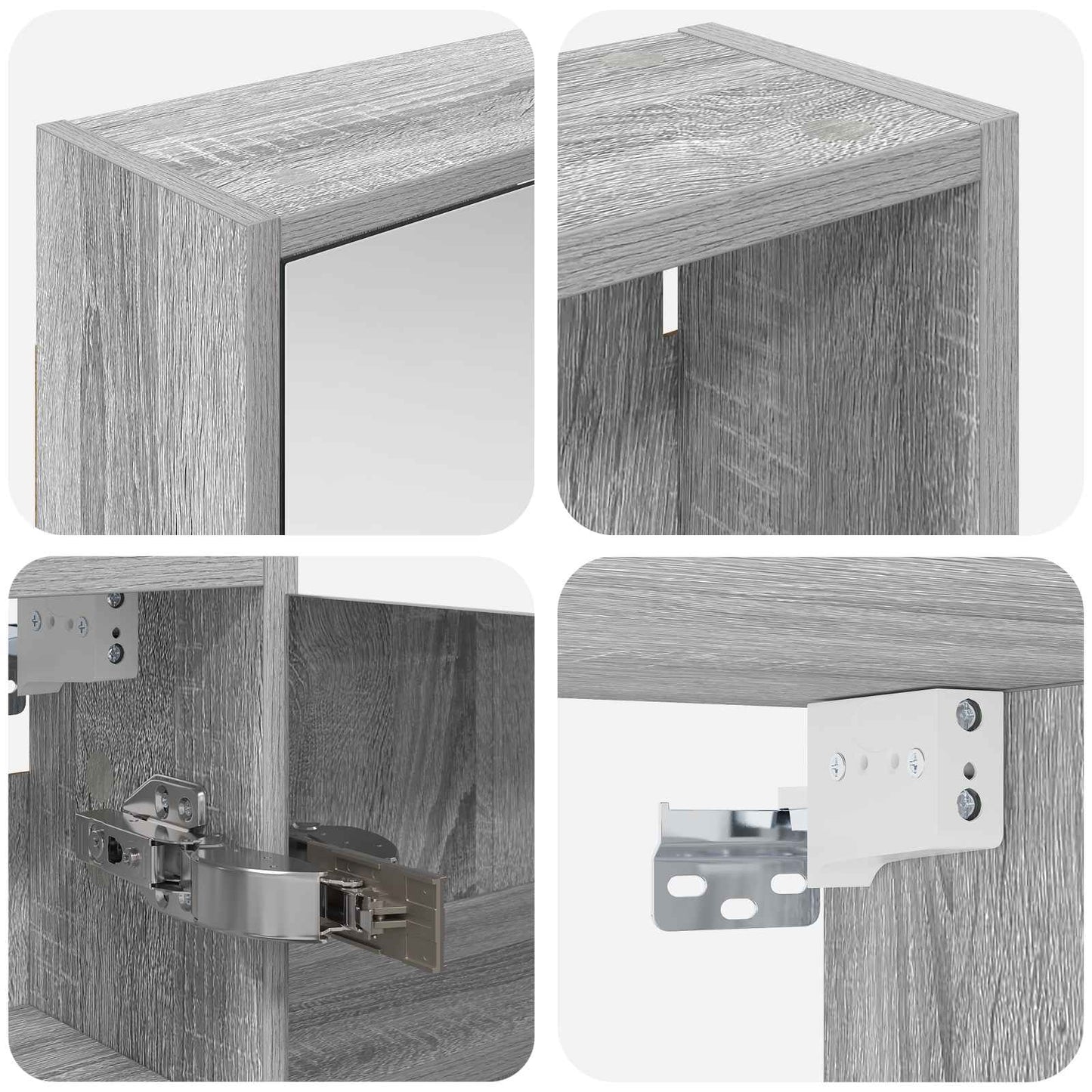 Set di Armadi da Bagno con lo scaffale 3 pcs 126 x 16 x 62.5 cm | homemem39
