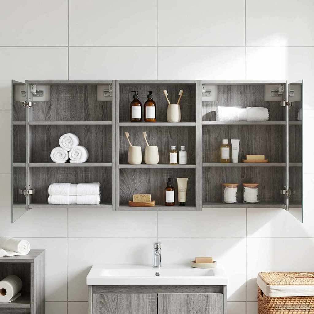 Set di Armadi da Bagno con lo scaffale 3 pcs 126 x 16 x 62.5 cm | homemem39