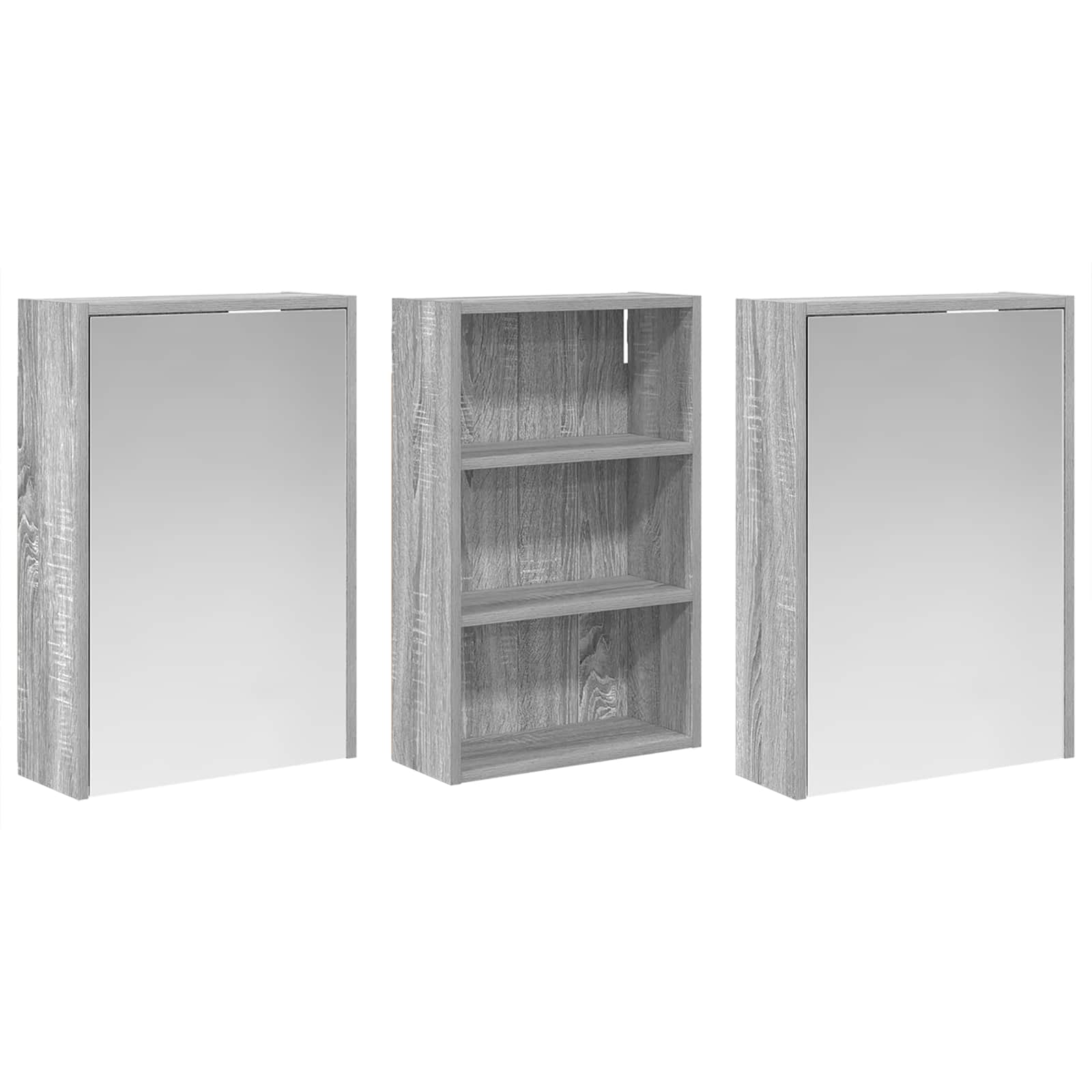Set di Armadi da Bagno con lo scaffale 3 pcs 126 x 16 x 62.5 cm | homemem39