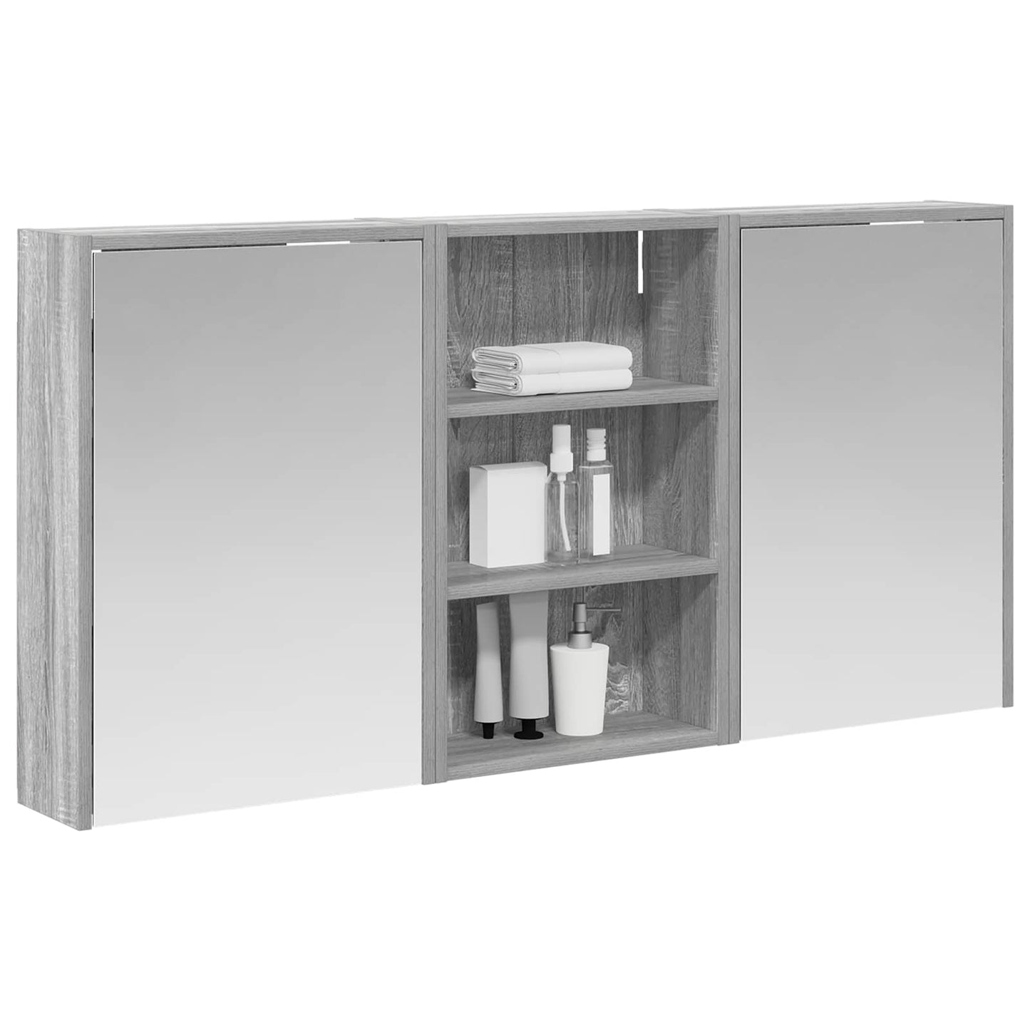 Set di Armadi da Bagno con lo scaffale 3 pcs 126 x 16 x 62.5 cm | homemem39