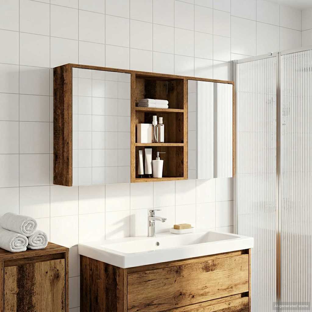 Set di Armadi da Bagno con lo scaffale 3 pcs 126 x 16 x 62.5 cm | homemem39