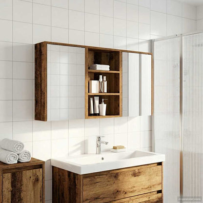 Set di Armadi da Bagno con lo scaffale 3 pcs 126 x 16 x 62.5 cm | homemem39