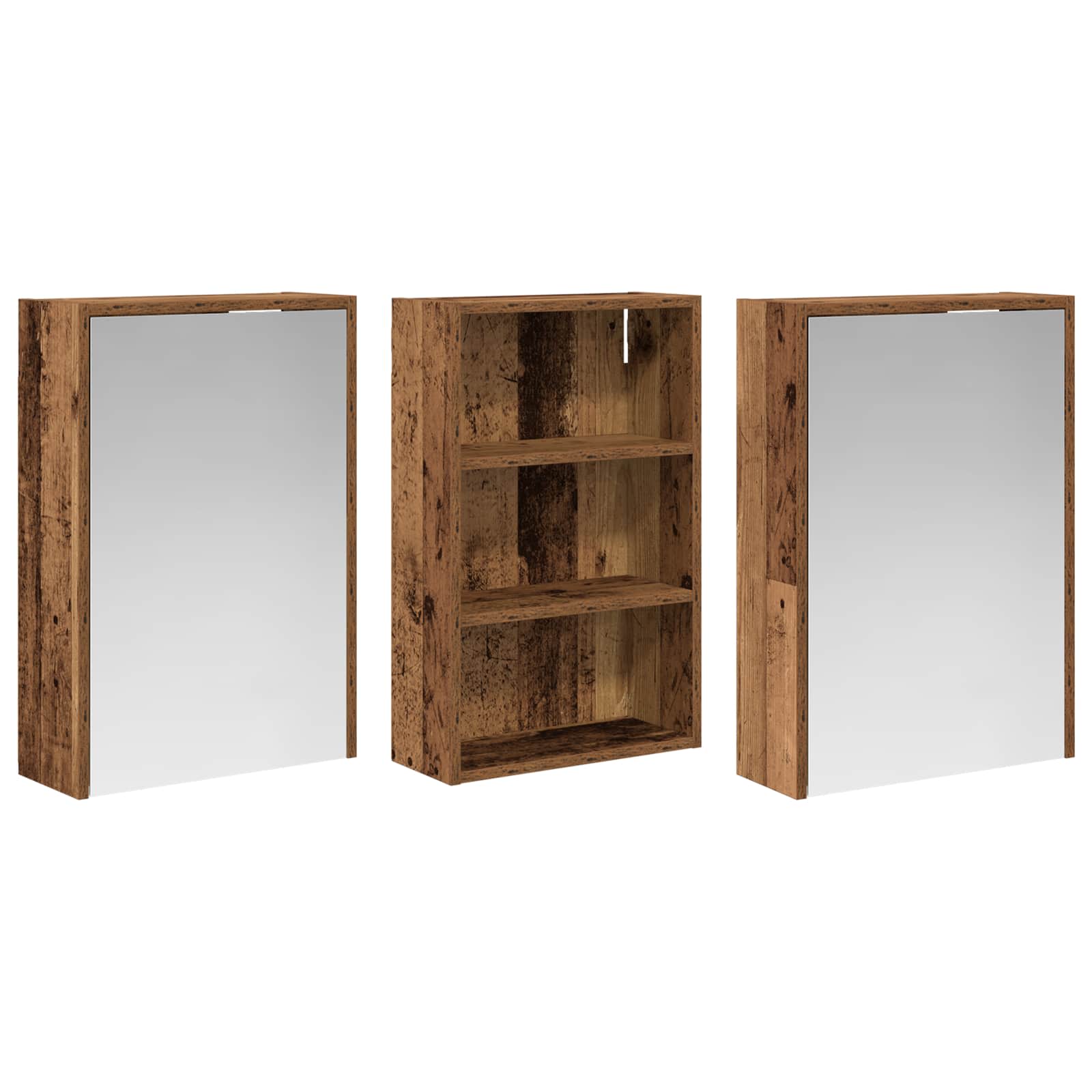 Set di Armadi da Bagno con lo scaffale 3 pcs 126 x 16 x 62.5 cm | homemem39