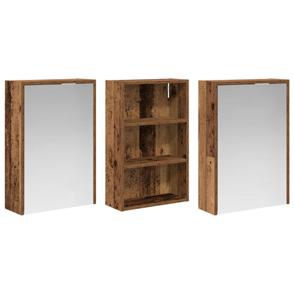 Set di Armadi da Bagno con lo scaffale 3 pcs 126 x 16 x 62.5 cm