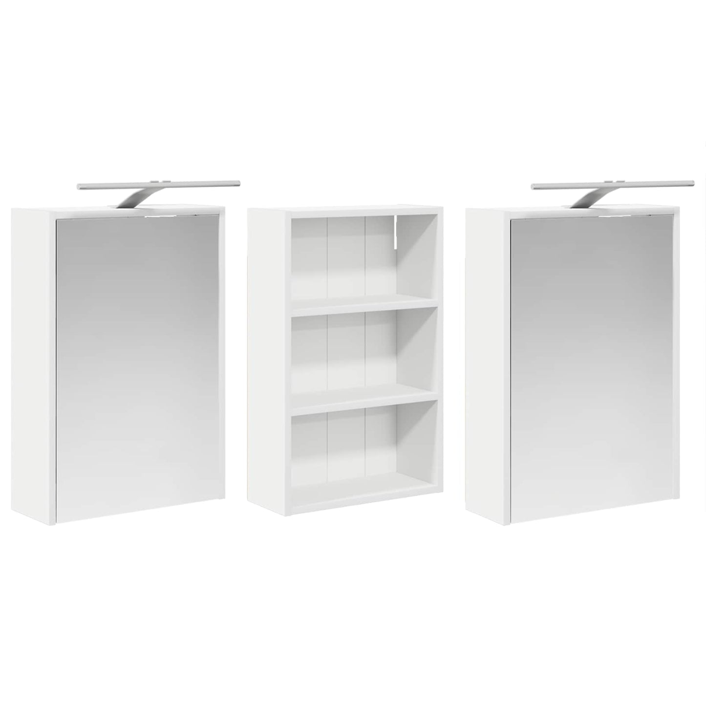 Set di Armadi da Bagno con lo scaffale 3 pcs 126 x 16 x 62.5 cm | homemem39