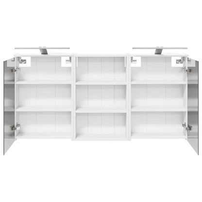 Set di Armadi da Bagno con lo scaffale 3 pcs 126 x 16 x 62.5 cm
