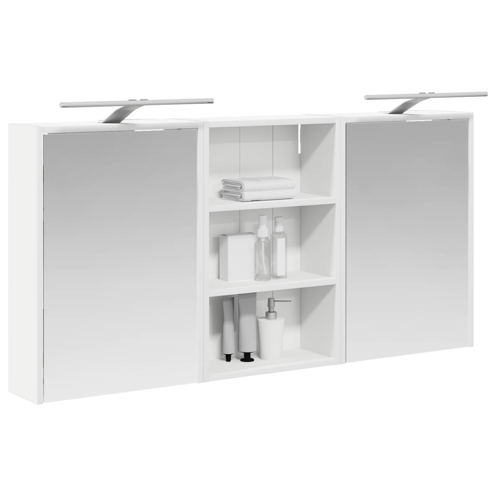 Set di Armadi da Bagno con lo scaffale 3 pcs 126 x 16 x 62.5 cm | homemem39