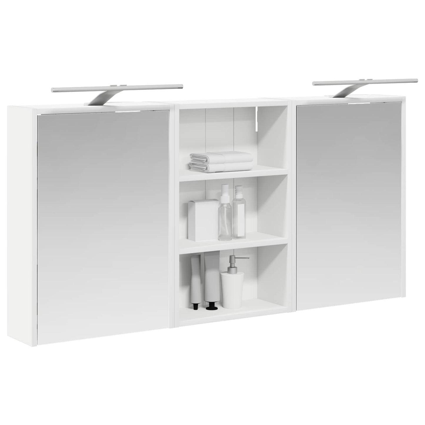 Set di Armadi da Bagno con lo scaffale 3 pcs 126 x 16 x 62.5 cm