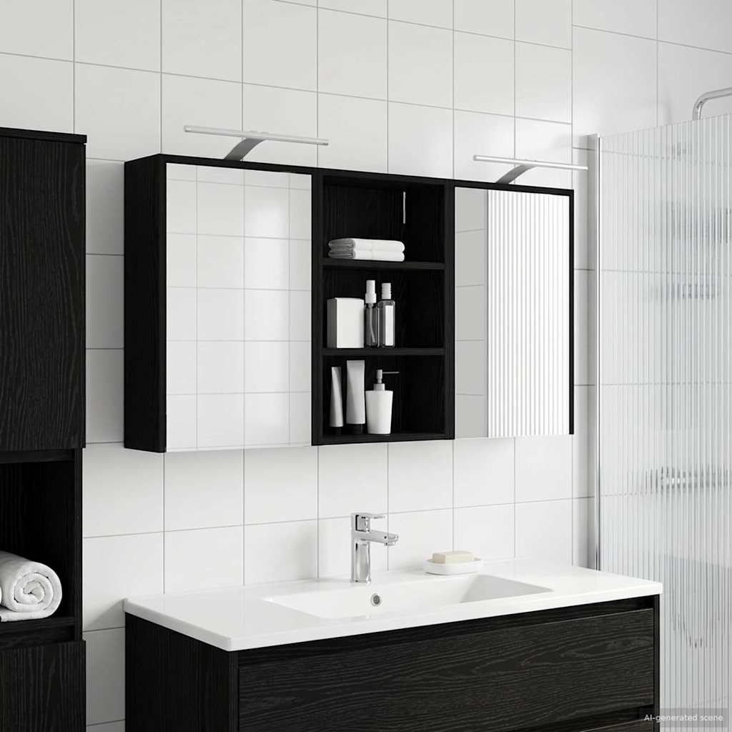 Set di Armadi da Bagno con lo scaffale 3 pcs 126 x 16 x 62.5 cm | homemem39