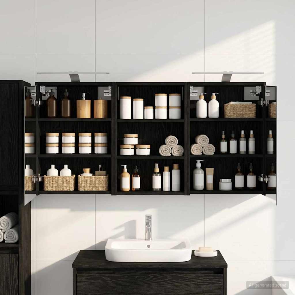 Set di Armadi da Bagno con lo scaffale 3 pcs 126 x 16 x 62.5 cm | homemem39