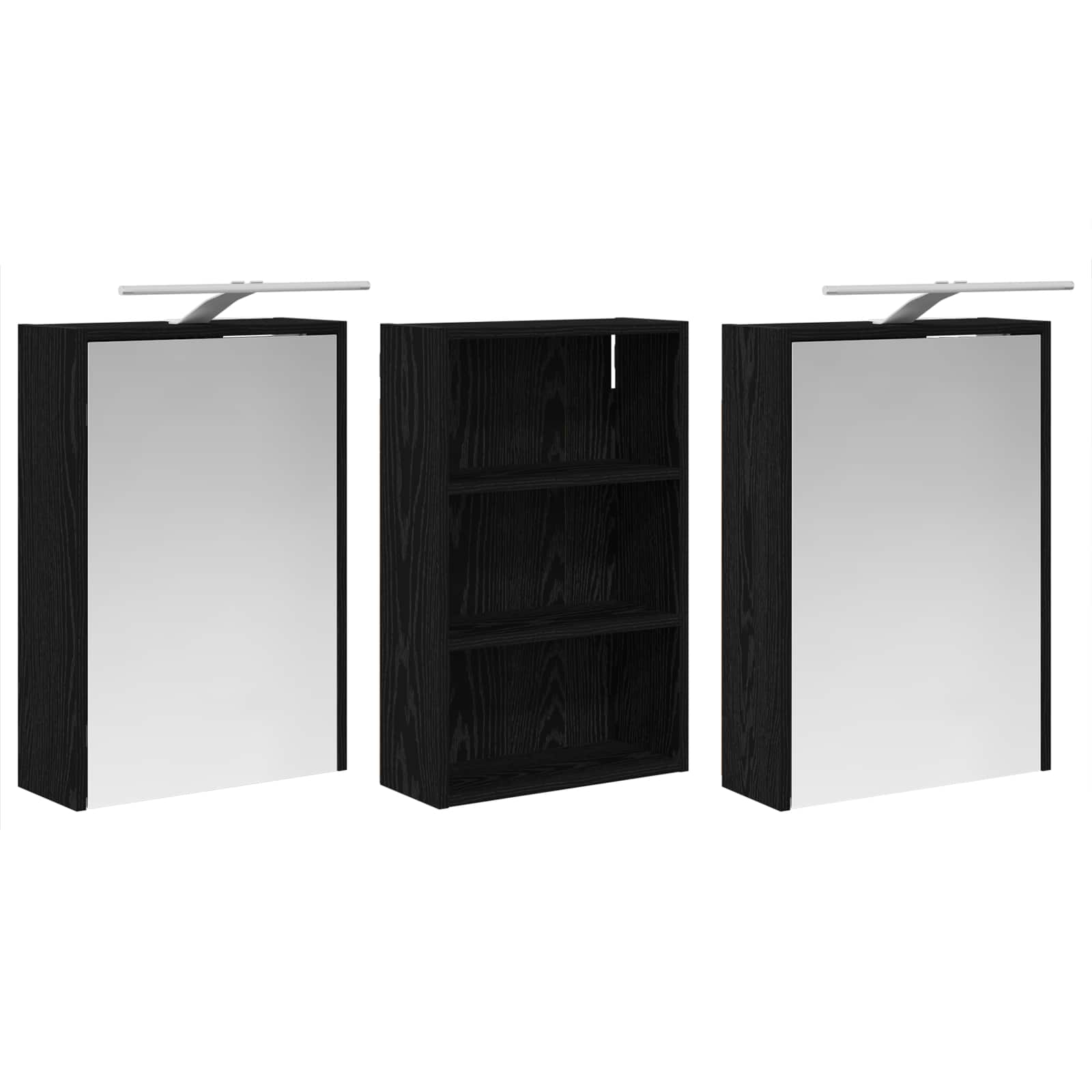Set di Armadi da Bagno con lo scaffale 3 pcs 126 x 16 x 62.5 cm | homemem39