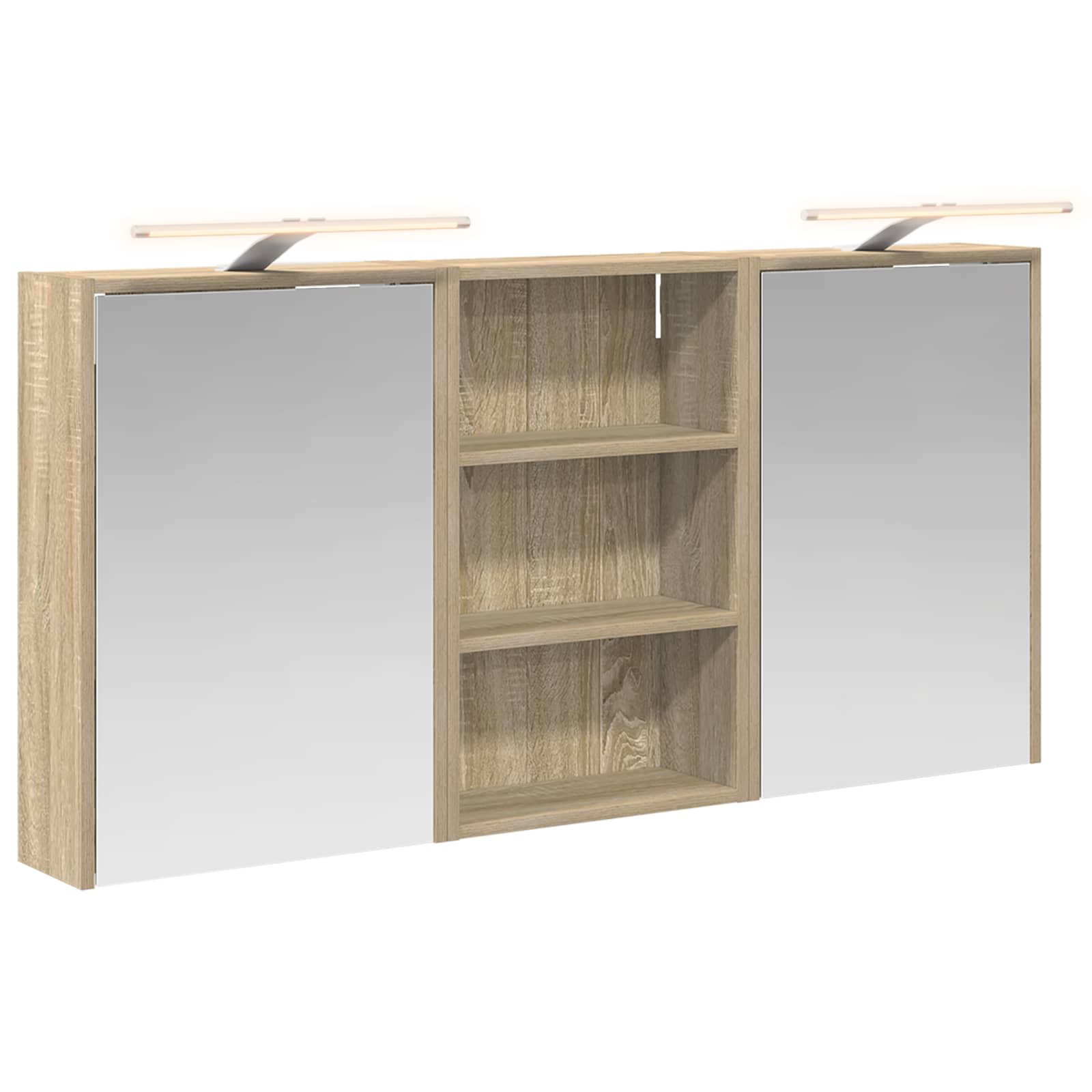 Set di Armadi da Bagno con lo scaffale 3 pcs 126 x 16 x 62.5 cm | homemem39