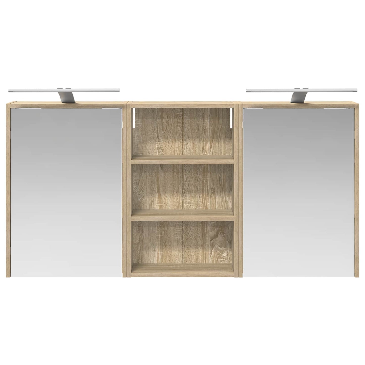 Set di Armadi da Bagno con lo scaffale 3 pcs 126 x 16 x 62.5 cm | homemem39