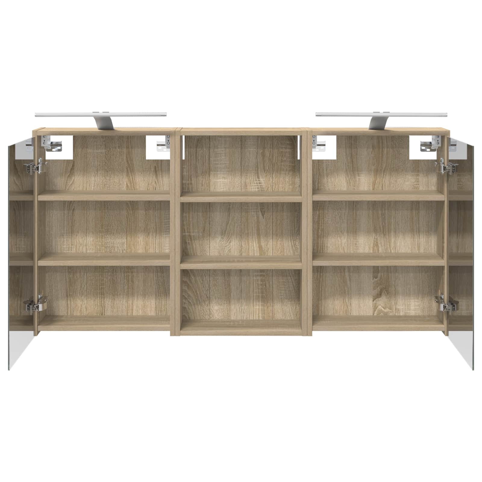 Set di Armadi da Bagno con lo scaffale 3 pcs 126 x 16 x 62.5 cm | homemem39