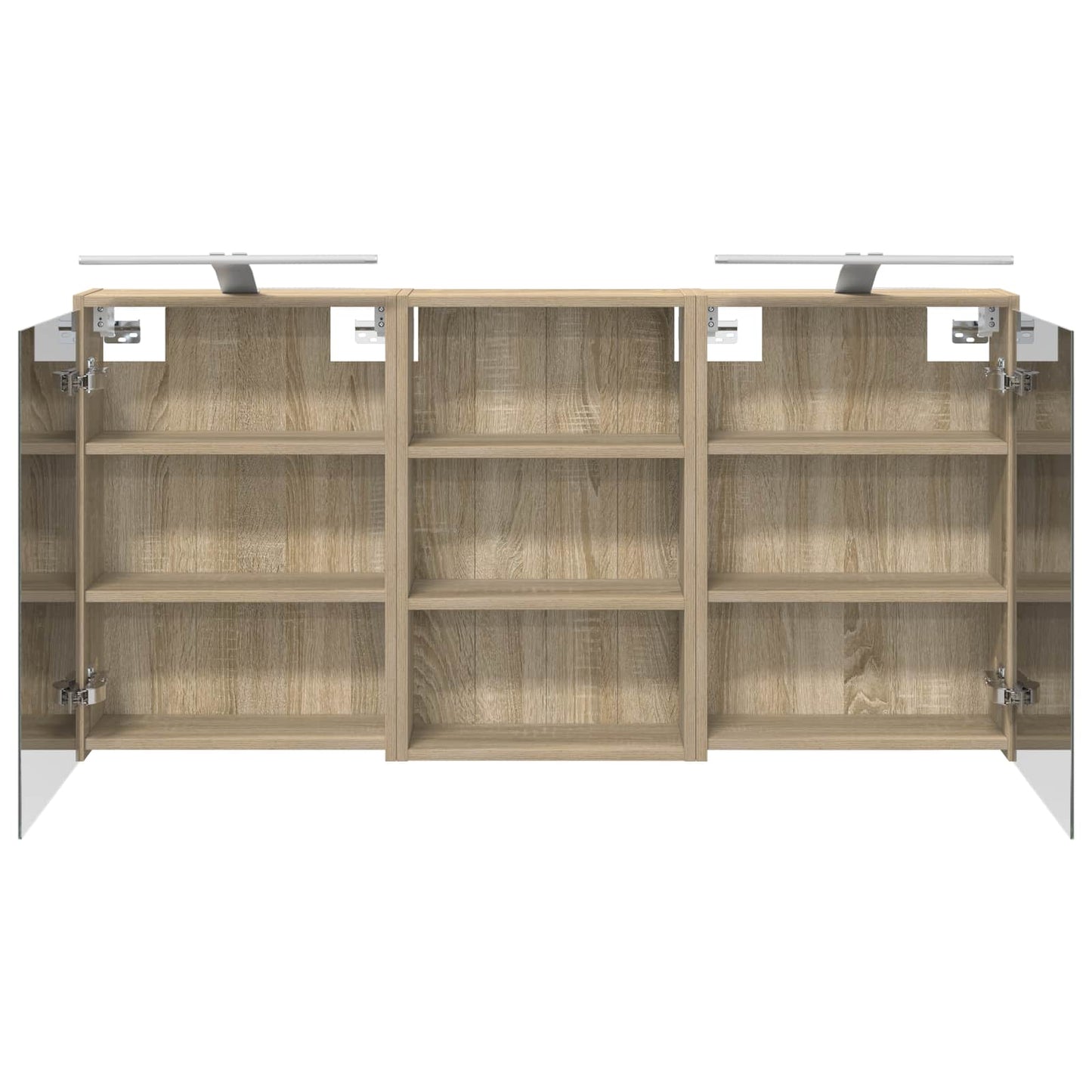 Set di Armadi da Bagno con lo scaffale 3 pcs 126 x 16 x 62.5 cm