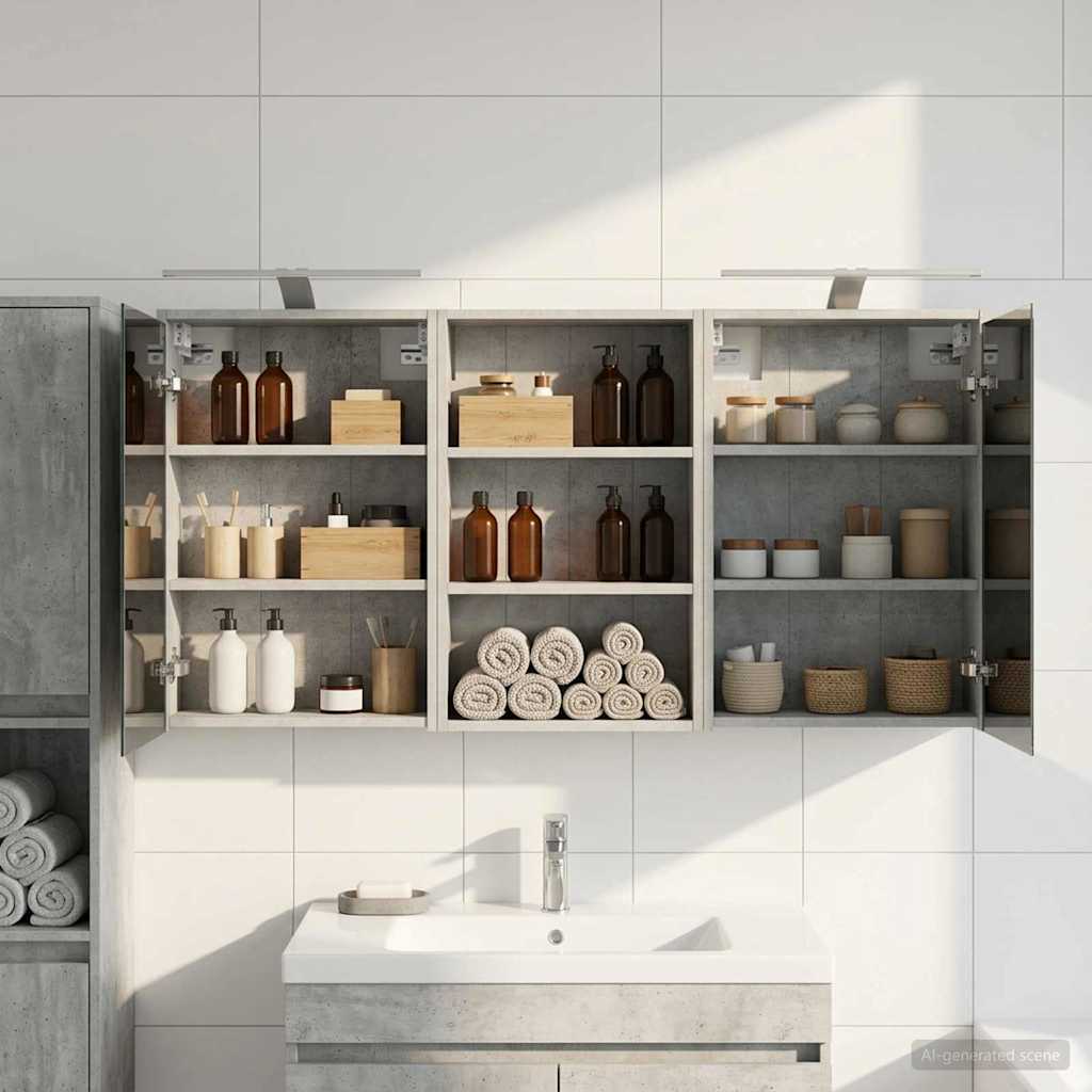 Set di Armadi da Bagno con lo scaffale 3 pcs 126 x 16 x 62.5 cm | homemem39