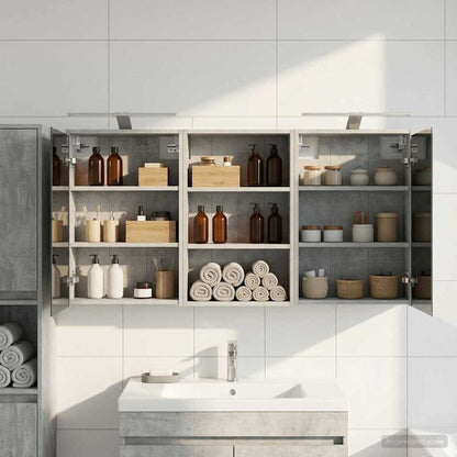 Set di Armadi da Bagno con lo scaffale 3 pcs 126 x 16 x 62.5 cm