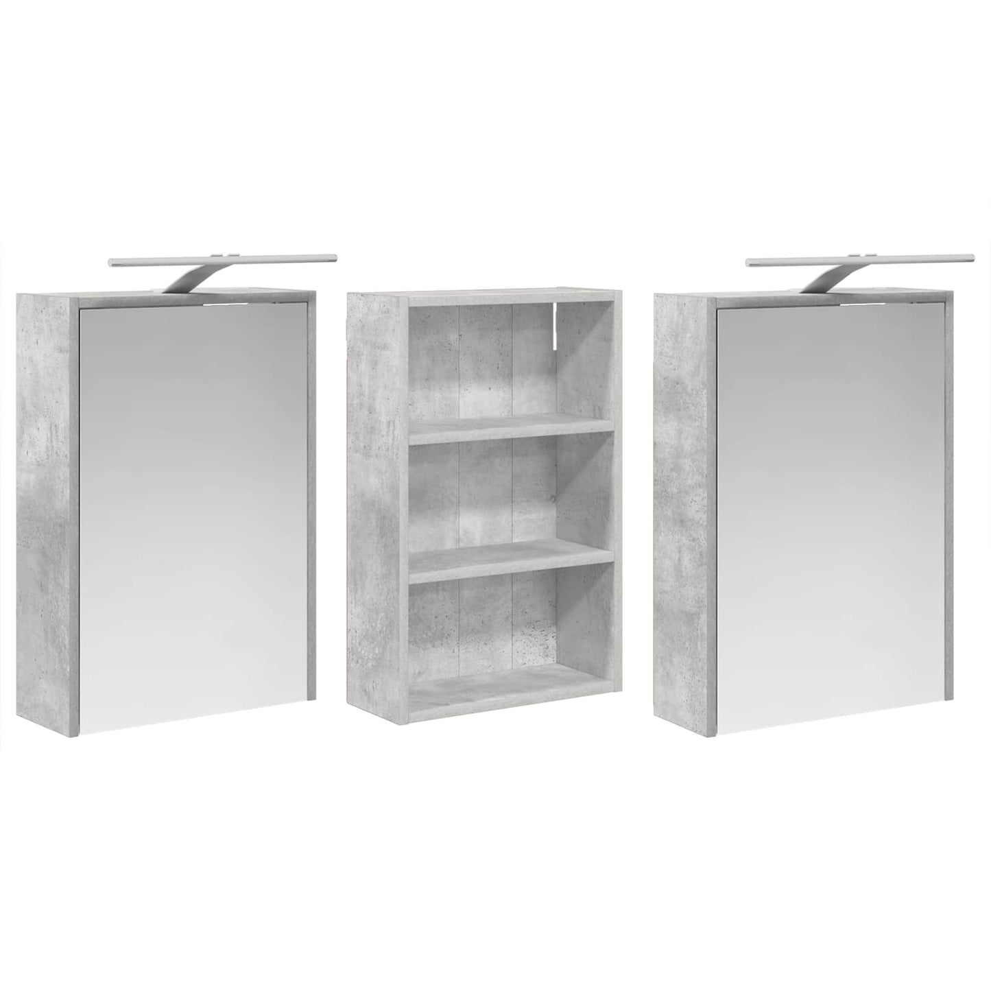 Set di Armadi da Bagno con lo scaffale 3 pcs 126 x 16 x 62.5 cm | homemem39