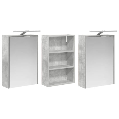 Set di Armadi da Bagno con lo scaffale 3 pcs 126 x 16 x 62.5 cm