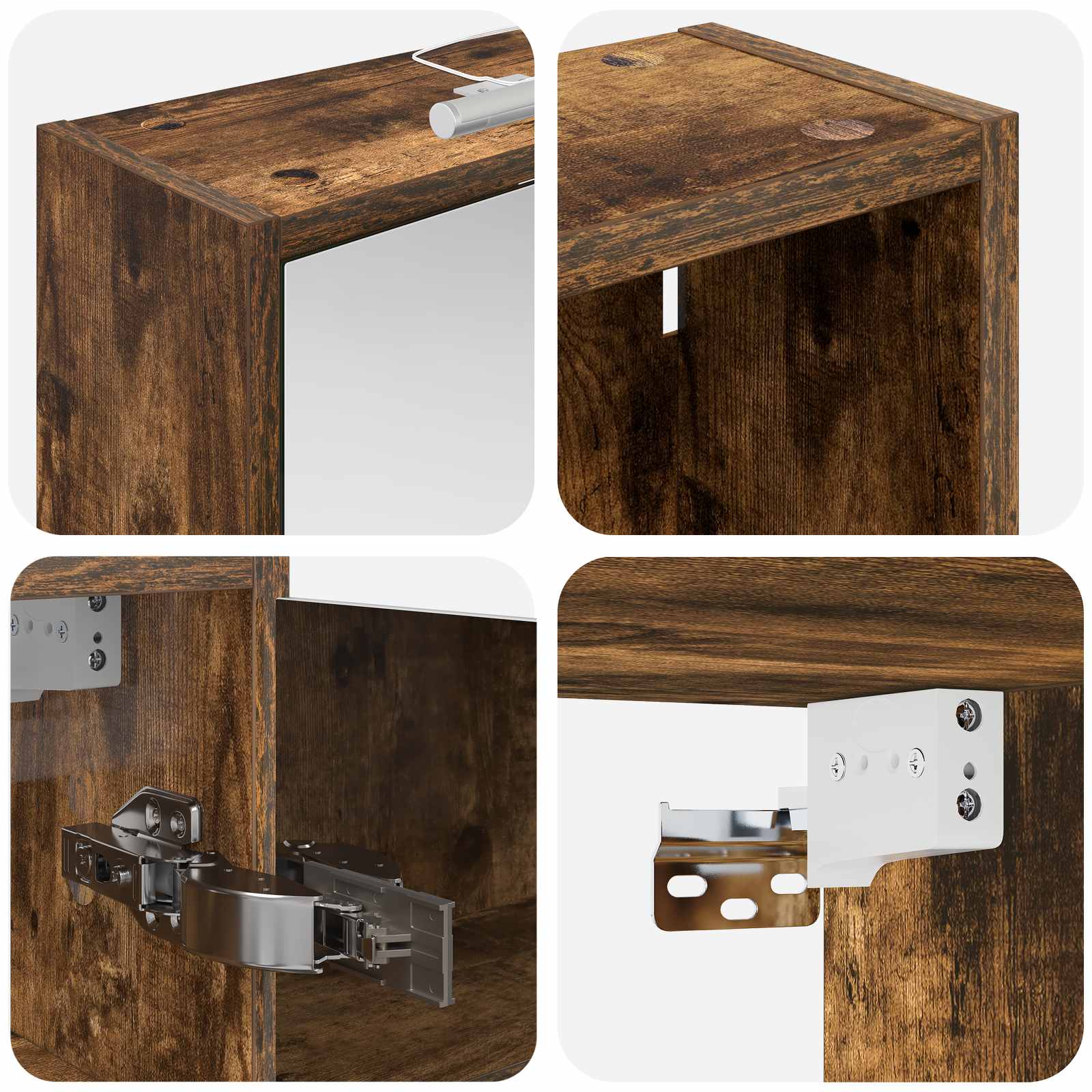 Set di Armadi da Bagno con lo scaffale 3 pcs 126 x 16 x 62.5 cm | homemem39