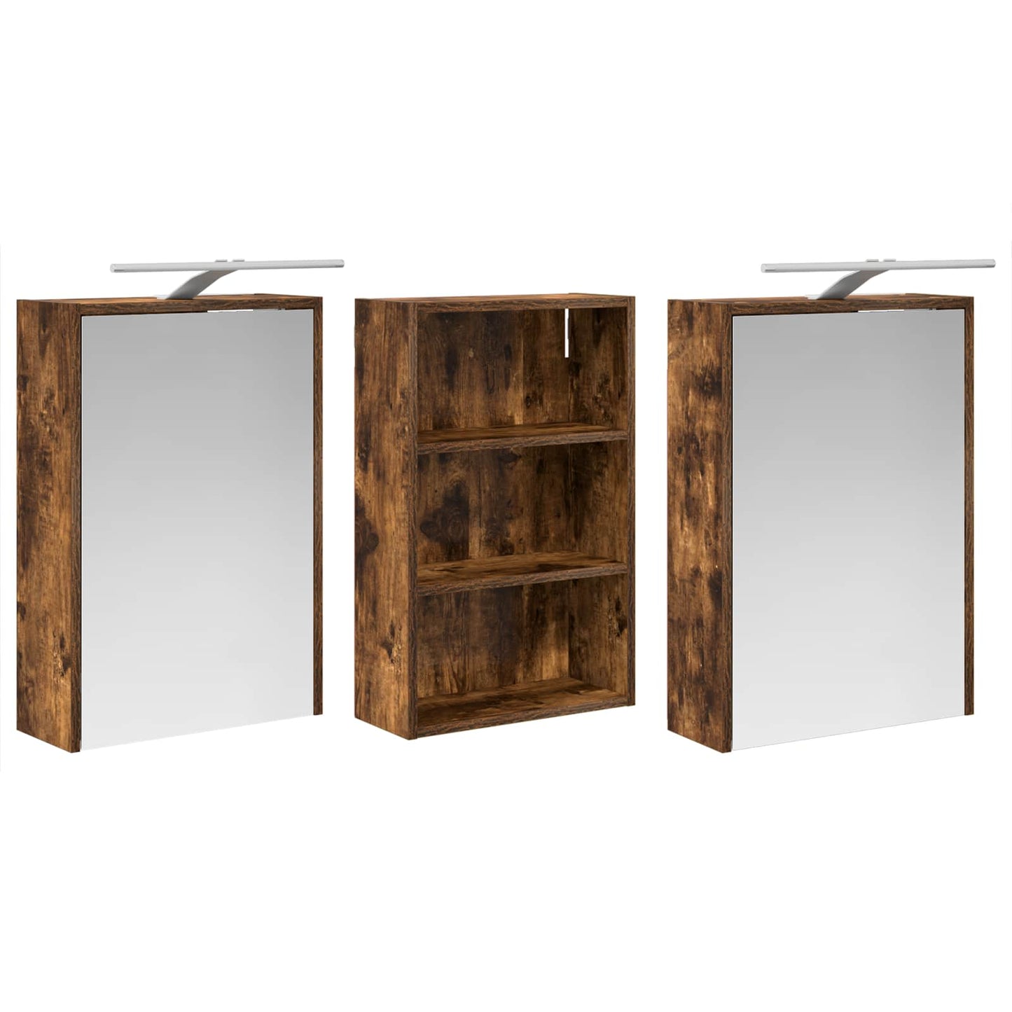 Set di Armadi da Bagno con lo scaffale 3 pcs 126 x 16 x 62.5 cm