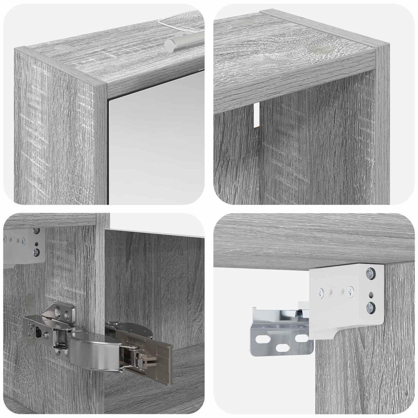 Set di Armadi da Bagno con lo scaffale 3 pcs 126 x 16 x 62.5 cm | homemem39